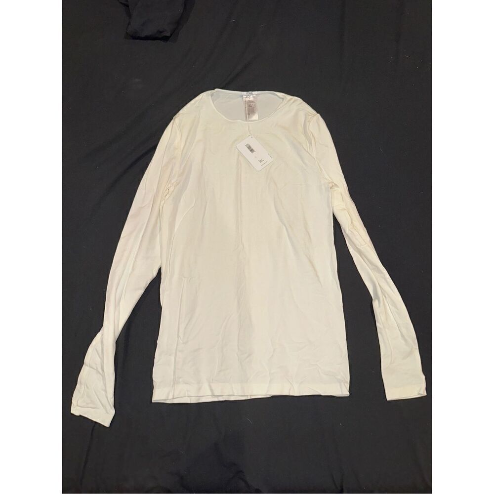 Wilford size M women’s long sleeve top cream new with tags